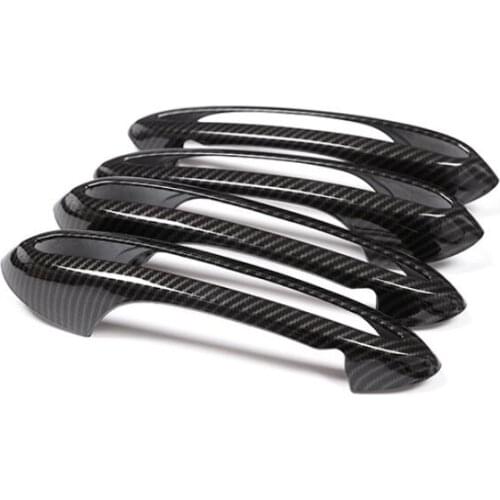 4Pcs Carbon Fider Style For BMW X4 G02 2018 ABS Chrome Door Handle Trims For BMW 5 Series G30 2017 2018 Car Accessories