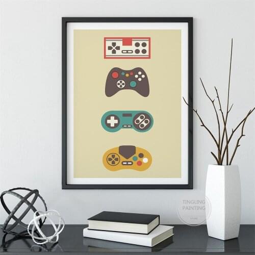 Retro Game Photography Wall Art Photography Game Lovers Gift Minimalist Poster Living Room Game Room Lounge Dorm Bedroom Decor