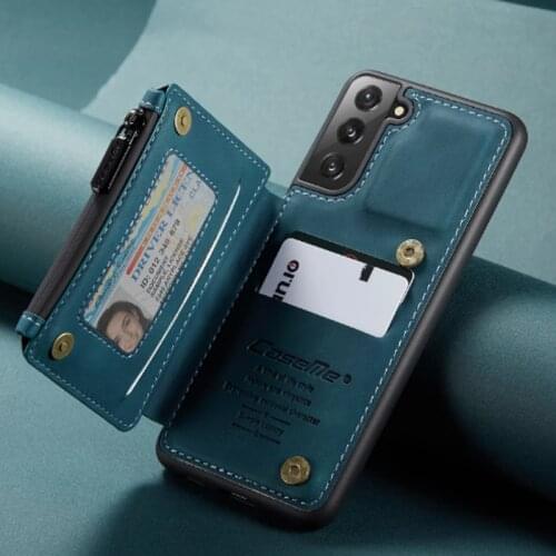 NEW Luxury Leather Wallet For Samsung S21 FE 5G Case Magnetic Wallet Case Armor Shockproof Card Holder Wallet Flip Cover Buckle