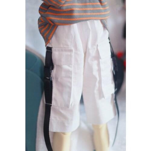 BJD doll clothes suitable for 1/3 1/4 MSD size versatile black and white simple handsome casual pants doll accessories