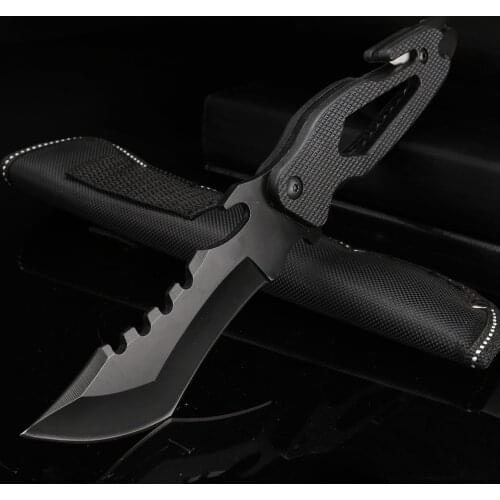 Outdoor knife camping multifunction knife fixed blade knife high quality hunting knife wild survival straight knife