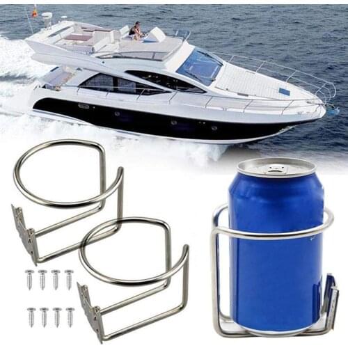 Stainless Steel Marine Yacht Cup Holder with Screws Truck Cup Holder Auto Cup Holder RV Cup Holder Boat Ring Cup Drink Holder