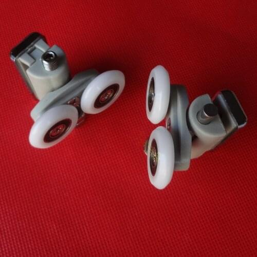 4Pcs/Set Shower room pulley accessories, sliding door hanging pulley, bathroom bounce rollers, double wheels, hanging pulley