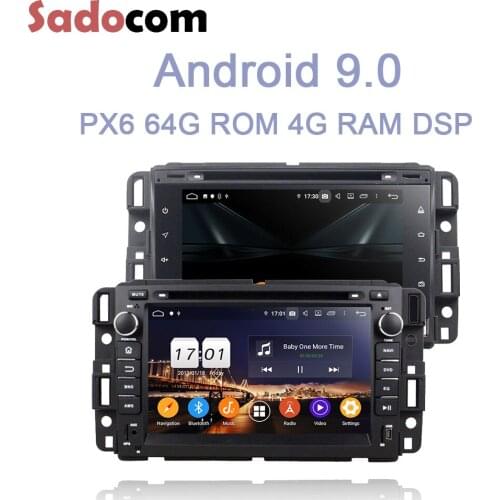PX6 DSP Android 10.0 Octa Core 64G+4G RAM Car DVD Player For GMC Yukon Tahoe 2007-2012 GPS Glonass RDS Radio Bluetooth 5.0 touch