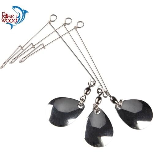 RoseWood 5pcs/Lot Gold/Silver Spinner Casting Metal Blade Hard Spoon Jigging Lure Isca Artificial Baits Fishing Tackle