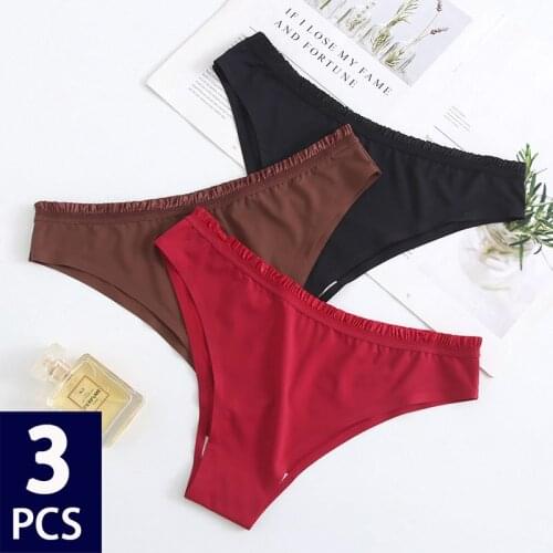 New Women G-String Panties Female Smooth Ultra-thin T-back Thong Sexys Low Waist Underwear Ice Silk Briefs Lady Lingerie