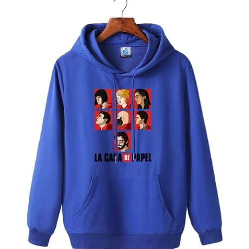 La Casa De Papel White Hoodies Women MONEY HEIST Swearshirt House of Paper Fashion Hoodies Print Mens Pullover Hoody Tracksuits