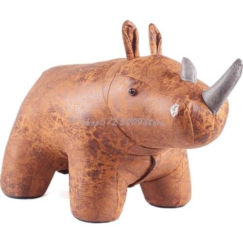 Creative Animal Rhinoceros Sofa Designer Furniture Shoes Changing Stool Childrens Birthday Gift Ornament Shoes Wearing Seat Sto