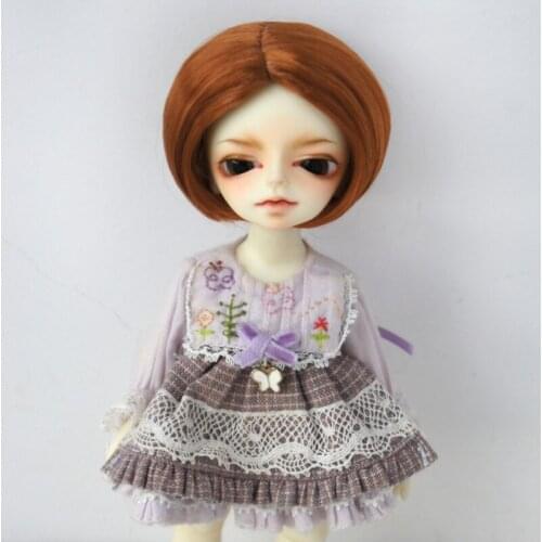 JD591 4-5inch 11-13CM Short Bobo Layer cut synthetic mohair BJD wigs 1/12 Tiny Doll accessories