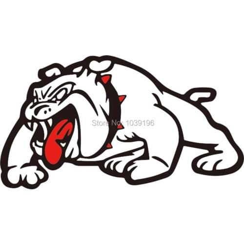 Funny Lovely Car Styling Angry English Bulldog Auto Decal Cartoon Decorative Car Sticker Bumper Body Decal Pattern Vinyl