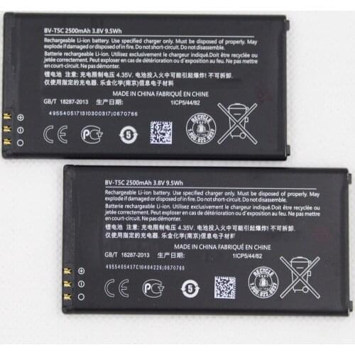 10pcs/lot 2500mAh BV-T5C Battery for Microsoft Nokia Lumia 640 RM-1109 RM-1113 Replacement Mobile Phone Batteries