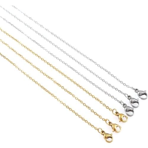 10pcs Stainless Steel DIY Loose Chain Necklace For Women Jewelry