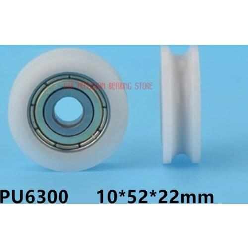 2019 Real Sale Plastic Nylon Bearing With U Grooves And 6300 10*52*22mm Inner Diameter Groove Injection Pulley