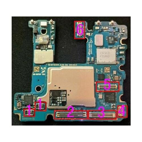 50PCS, for Samsung Note 10 Note10 N970F N970 Original Battery LCD Display WiFi Charger Antenna FPC Connector Contact on Board