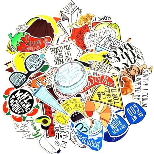 67Pcs Cartoon Letter Plant Vine Stickers DIY Guitar Waterproof Decal Laptop Motorcycle Luggage Snowboard Car Sticker