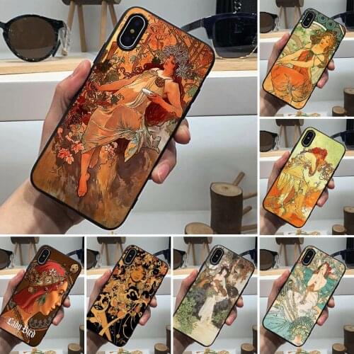 Alphonse Mucha Art Beauty Phone Case Silicone Black Soft TPU Cover for iphone 11 Pro MAX SE2020 6 6s 7 8plus 5s 5 X XS XR XSMax