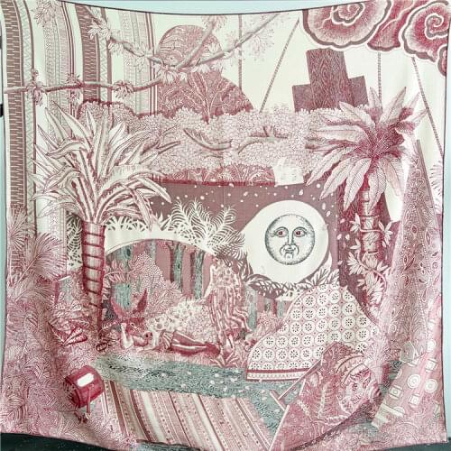 Silk Cashmere Shawl 140 Cashmere Scarfs for Women Winter Soft Designer Pashmina Shawls And Wraps Warm Stole"Projets Carres"