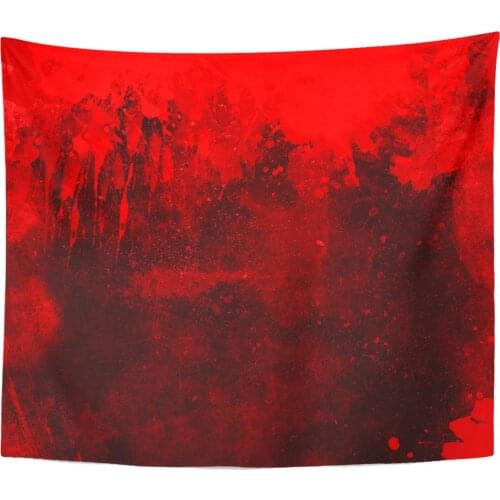 Splatter Blood Red Grunge with Splats and Drips Halloween Dark Scratch Home Decor Tapestry Wall Hanging for Living Room Bedroom