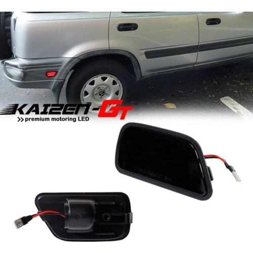 Canbus Error Free Red / Smoked Lens Red LED Car Rear Bumper Side Marker Lights For 1997-2001 Honda CR-V Fender Flare Lamps 12V
