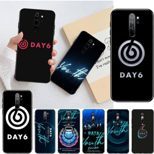 CUTEWANAN DAY6 1ST World Tour YOUTH Black TPU Soft Rubber Phone Cover for Redmi Note 8 8A 8T 7 6 6A 5 5A 4 4X 4A Go Pro