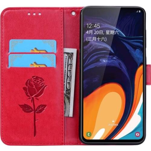 Cover Case For Samsung Galaxy A60 Luxury Vintage Wallet Stand PU Quality Business Wallet Phone Leather Case A 60