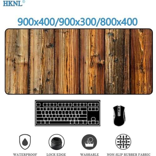 Black Xxl mouse pad Pc gamer deskpad Office Rug Computer gaming accessories deskmat Large mousepad wood Table mat Carpet 900x400