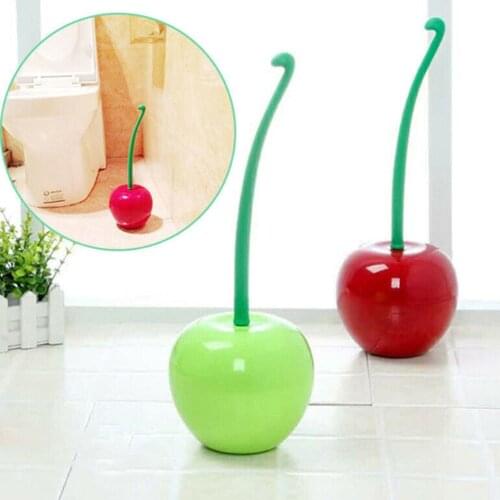 Cherry Shape Lavatory Brush Toilet Brush Holder Set For Washroom Clean Tools Household Bathroom Accessories brush holder