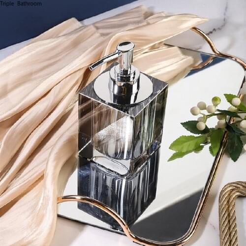 European Style Crystal Home Hotel Bathroom Accessory Supplies Decor Washing Mouthwash Cup Soap Dish Lotion Bottle Decorations