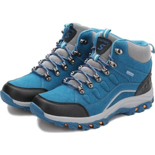 Unisex Hiking Shoes Autumn Winter Men Women High Top Breathable Sneakers Outdoor Couple Camping Climbing Trekking Sports Shoes