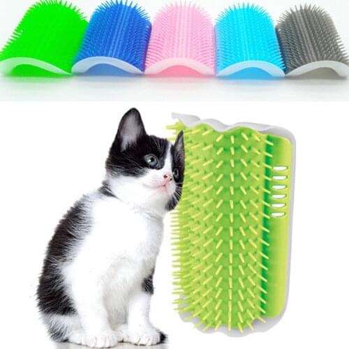 LHUANG 2020 New Pet Cat Groomer Grooming Tool Hair Removal Comb Dogs Brush Hair Shedding Trimming Massage Device With Catnip