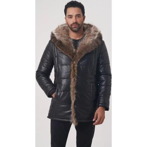 2021 New Mens Winter Coat With Raccoon Dog Fur Collar Male Coat Thick Warm Man Brand Apparel High Quality Clothing OGMANDO666