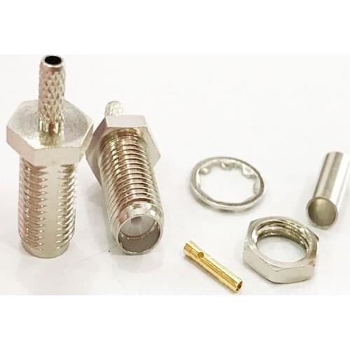 10pcs SMA Female Jack Crimp for RG174 RG316 LMR100 Pigtail Coaxial Cable RF Adapter Connector