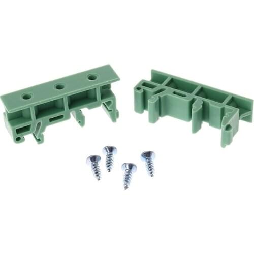 PCB 35mm DIN Rail Mounting Adapter Circuit Board Bracket Holder Carrier Clips Multi Tools Plastic Accessories Screws Plastic