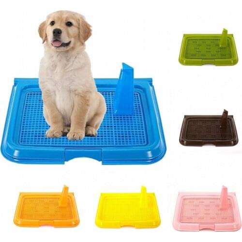 Clamshell Pet Dog Toilet Potty Puppy Litter Tray Pee Training Bedpan Toilet Easy to Clean Toilet With Pillar Pet Product