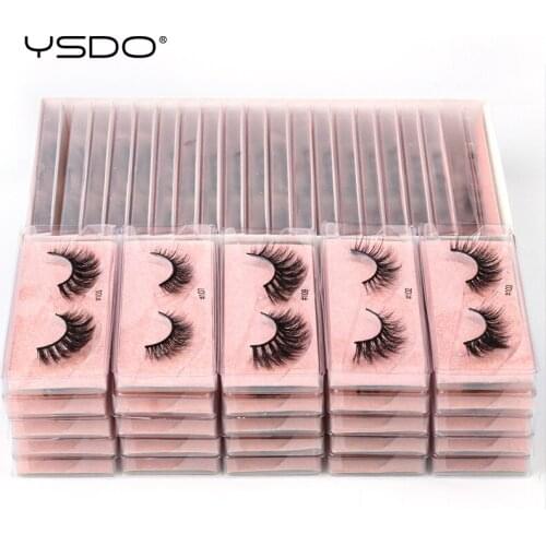YSDO Wholesale Eyelashes 10/100/200 PCS Natural 3D Mink Lashes Volume Maquiagem Eyelashes Makeup False Lashes Faux Cils Handmade