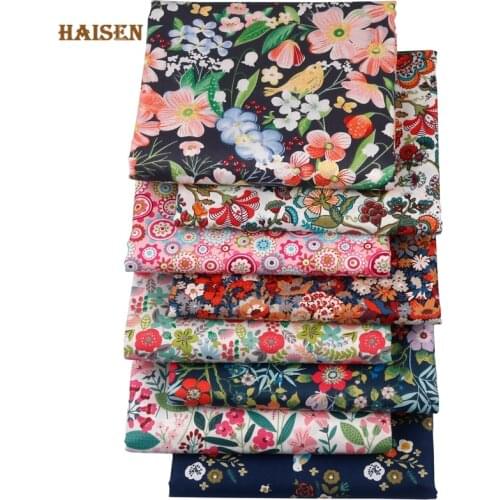 Gorgeous Floral Series Printed Cotton Fabric Twill Cloth For DIY Sewing Baby&KidsQuilt Clothing Dress Textile Material,By Meter