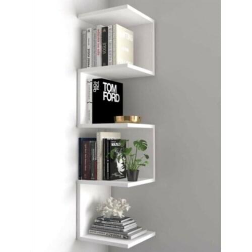 Sem Decorative White Zigzag Wall Corner Rack/Ktperbzb1