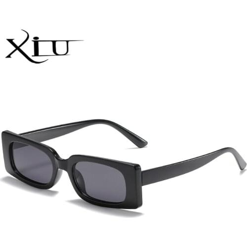 XIU new male small square frame sunglasses women black leopard brown candy color retro sun glasses for ladies 2022 gift items