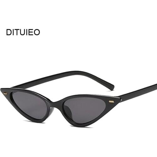 Vintage Sunglasses Women Cat Eye Luxury Brand Designer Sun Glasses Retro Small Purple Ladies Sunglass Black Eyewear Oculos