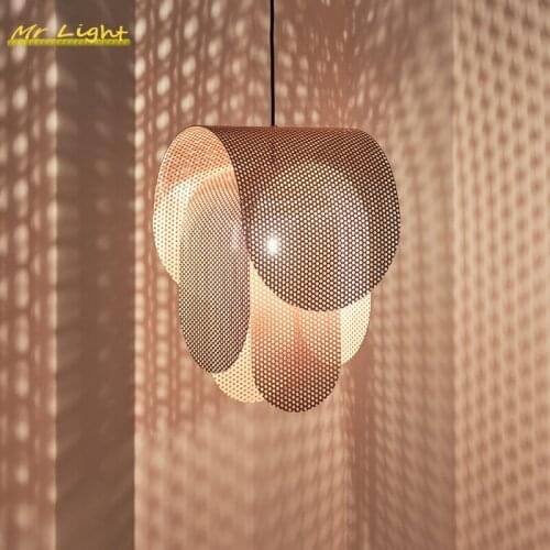 Modern Iron Pendant Lights Lighting Nordic Designer Pink Kitchen Hanging Lamps Dining Room LOFT Pendant Lamp Decor Light Fixture