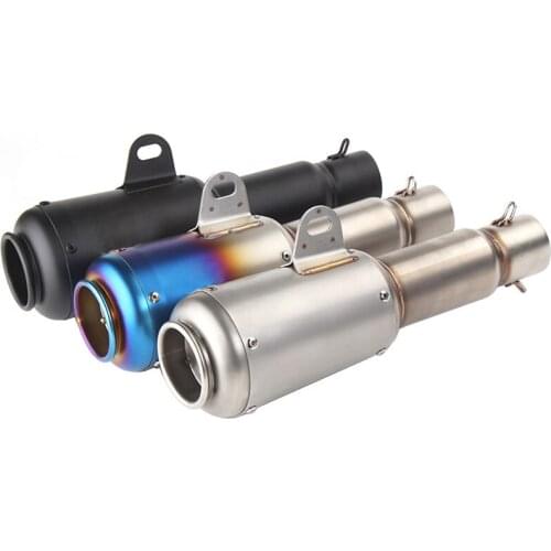 Universal Inlet 51mm Motorcycle Exhaust Muffler Pipe Stainless Steel Motorbike Pitbike Muffler Exhaust DB Killer Moto Escape