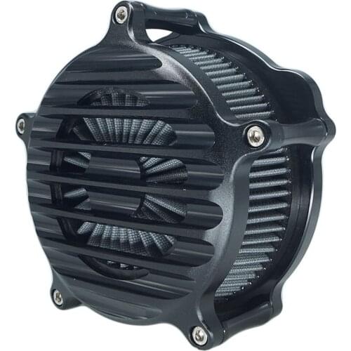 Air Cleaner Nostalgia Venturi Intake Filter Kit Cnc Cut Matte Black for Harley Sportster XL 883 XL 1200 2007-up Fitment-A