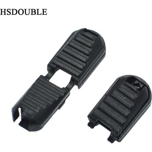 Zipper Pulls Cord Stopper End Lock Zip Clips Rope Buckle Paracord Black