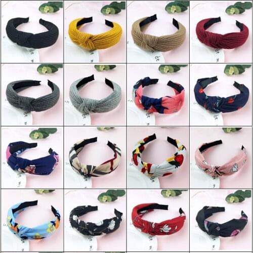 Lady Hair Hoop Top Knot Turban Headband Elastic Hairband Hair Accessories for Girls No Slip Stay on Knotted Head band Hair Band