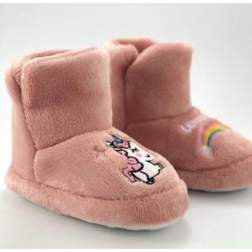 Female Child Pink Unicorn Detailed Boat Fabric beautiful and soft, YOUR CHILD AYAĞINDAN REMOVAL İSTEMEYECEK