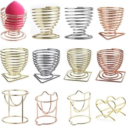 1PC New Make up Organizer Makeup Sponge Powder Puff Rack Egg Powder Puff Bracket Box Dryer Organizer Beauty Shelf Holder Tools