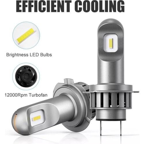 GalaxInno 2Pcs/Set 200% Super Bright Car Headlights H7 Auto fog Light Real 50W 10000LM 12V LED Bulb