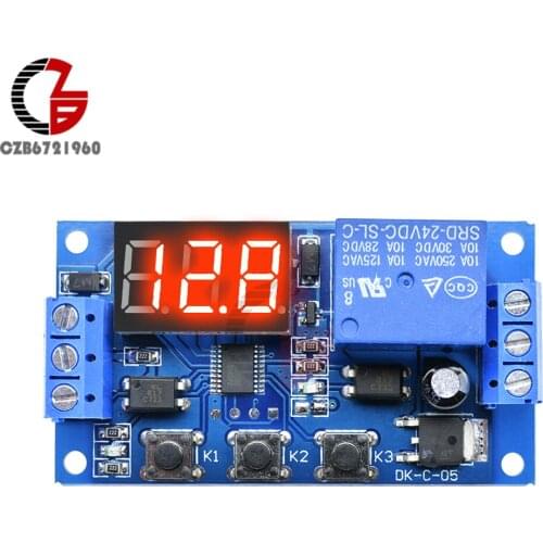 DC 24V Digital Trigger Time Delay Relay Cycle Timer Control Switch Relay Module Timming Delay Anti Reverse Opto Isolated