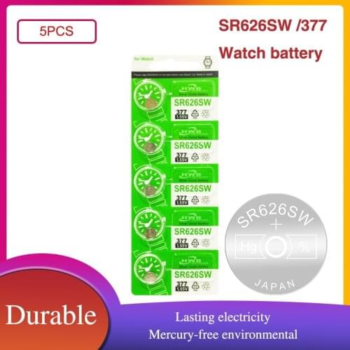 5PCS/lot Maxell Original 1.55V AG4 377A 377 LR626 SR626SW SR66 LR66 button cell Watch Coin Battery Silver Oxide MADE IN JAPAN