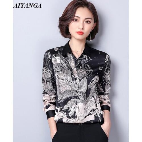 Женские шелковые рубашки AIYANGA China At AliExpress